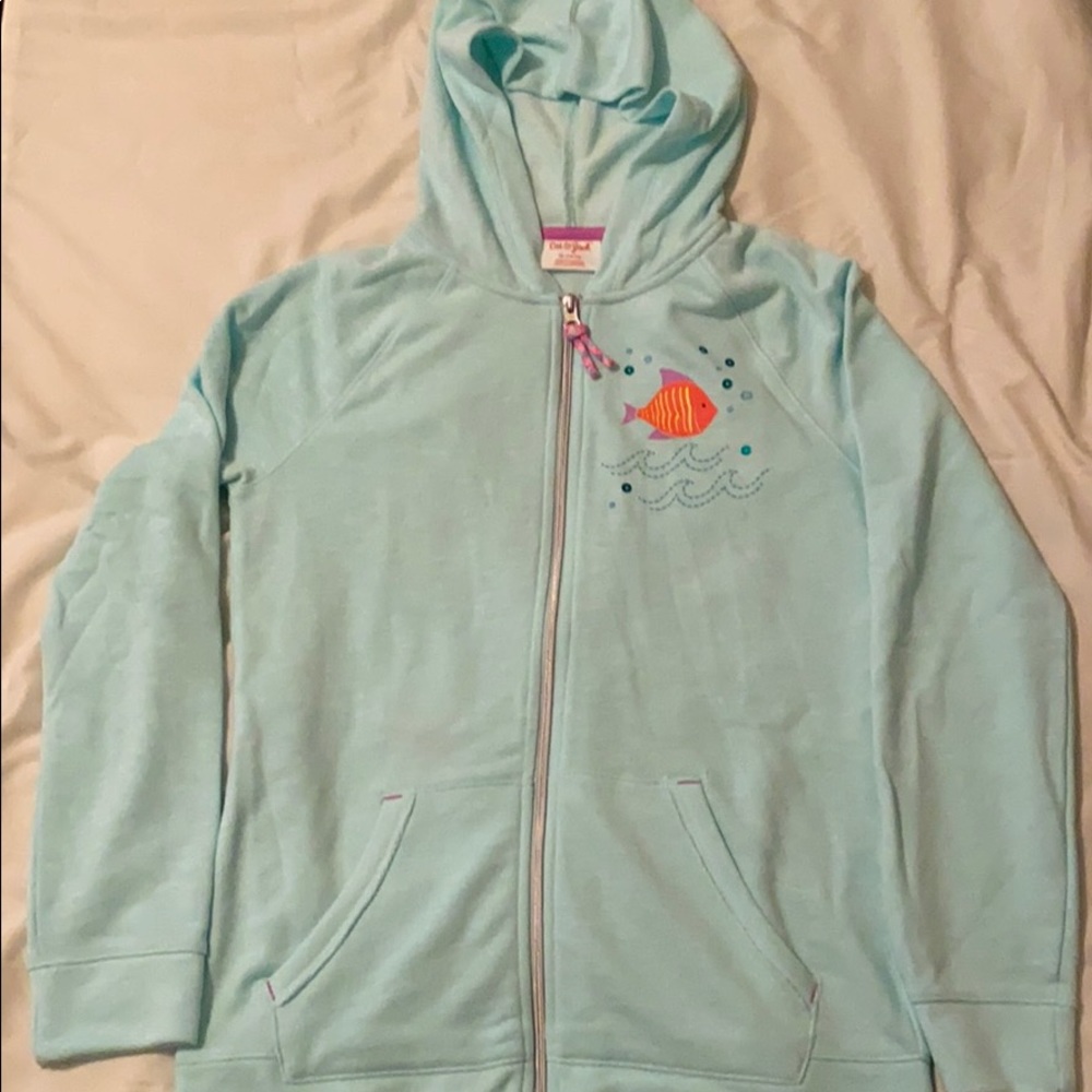 Girls Cat and Jack Turquoise Jacket Size XL 14-16